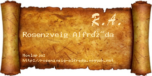 Rosenzveig Alfréda névjegykártya